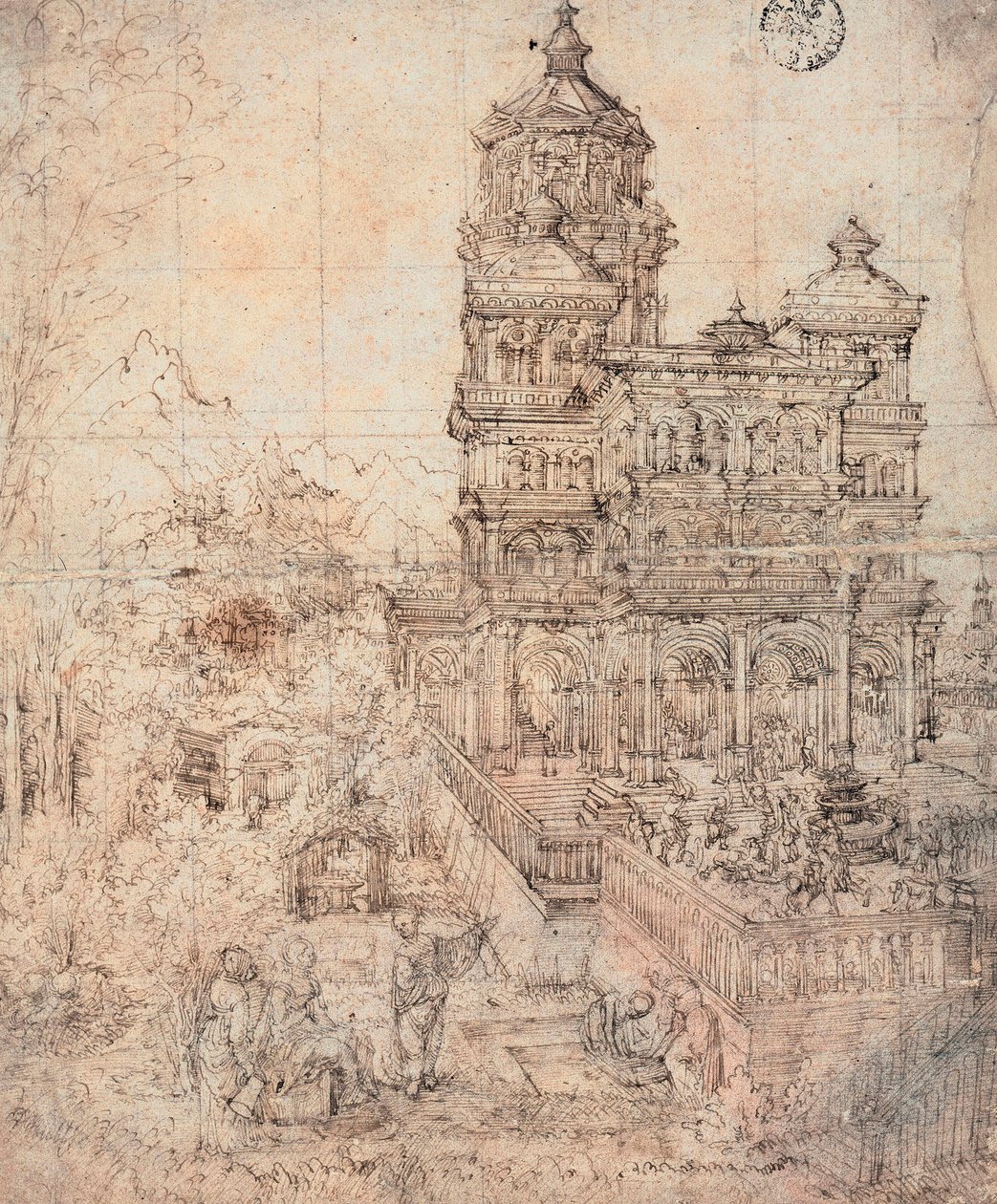 Susanna koupání - kresba Albrechta Altdorfera (cca 1480-1538) od Albrecht Altdorfer
