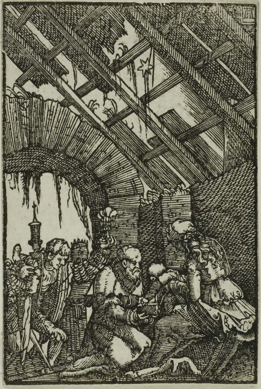 Klanění tří králů z knihy Pád a vykoupení člověka od Albrecht Altdorfer