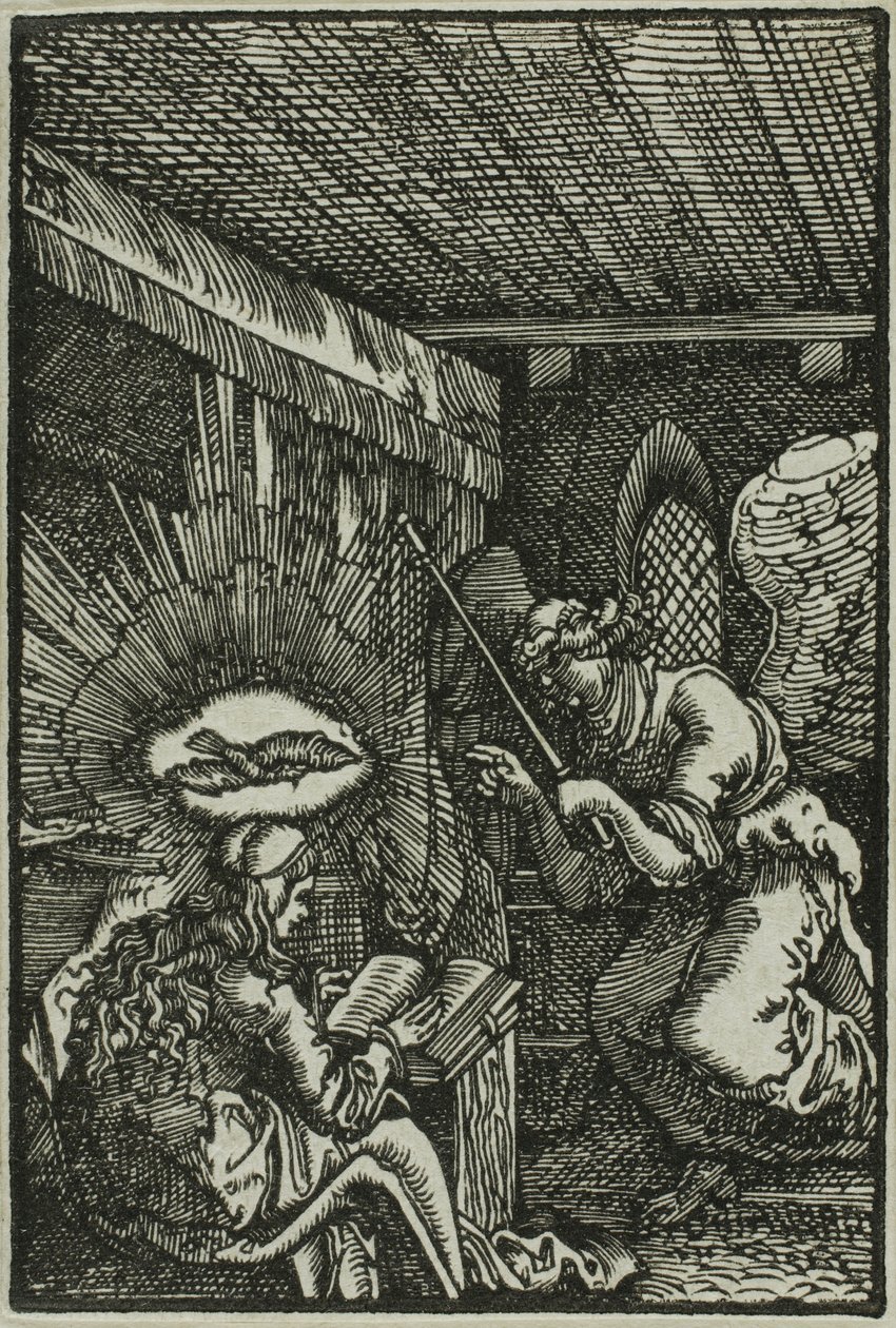 Zvěstování z Pádu a vykoupení člověka od Albrecht Altdorfer
