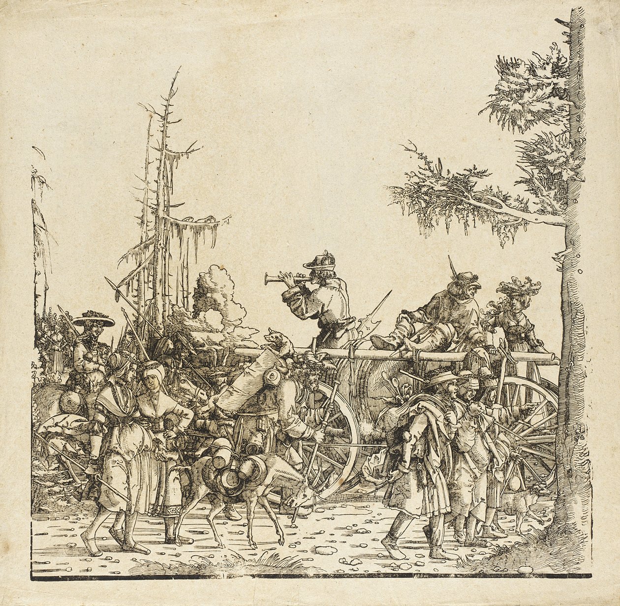 Vůz se zavazadly od Albrecht Altdorfer