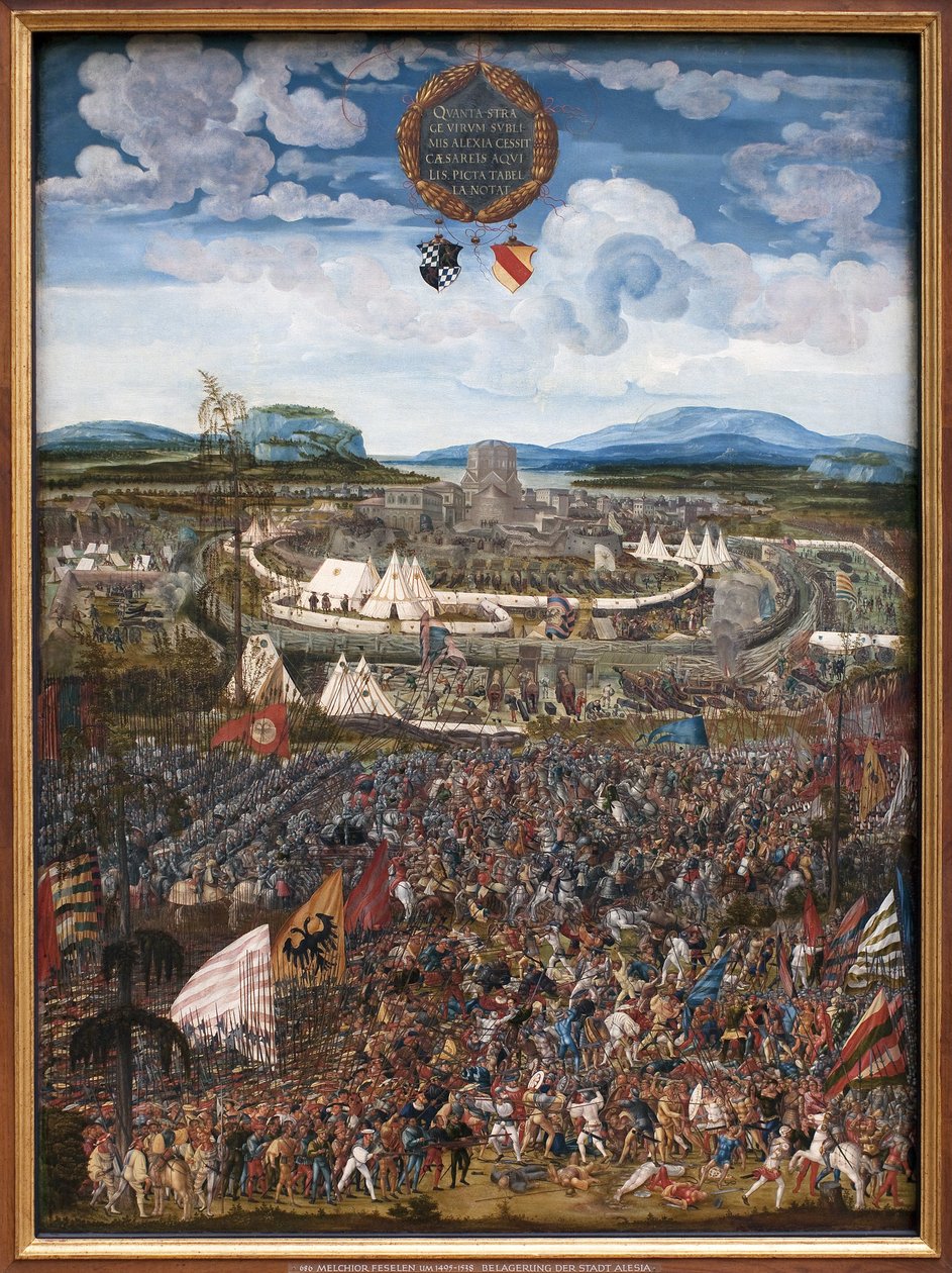Bitva u Alexandra. Vítězství Alexandra III Makedonského prohlásil Veliký (356-323 př.nl) nad Dariem III. Codomanem (kolem 380-330 př.nl), perským králem do Issosu (poblíž dnešního Iskenderunu, Turecko) v roce 333 př.nl. Obraz Albrechta Altdorfera (1480-153 od Albrecht Altdorfer
