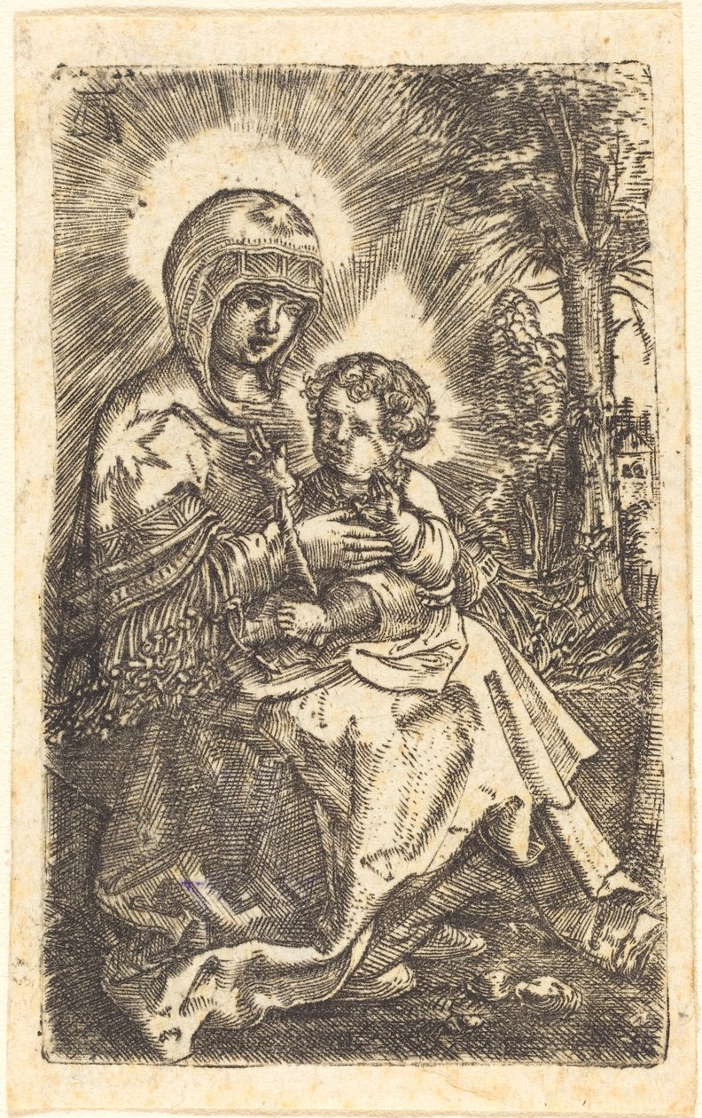 "Krásná panna" z Ratisbonu v krajině od Albrecht Altdorfer