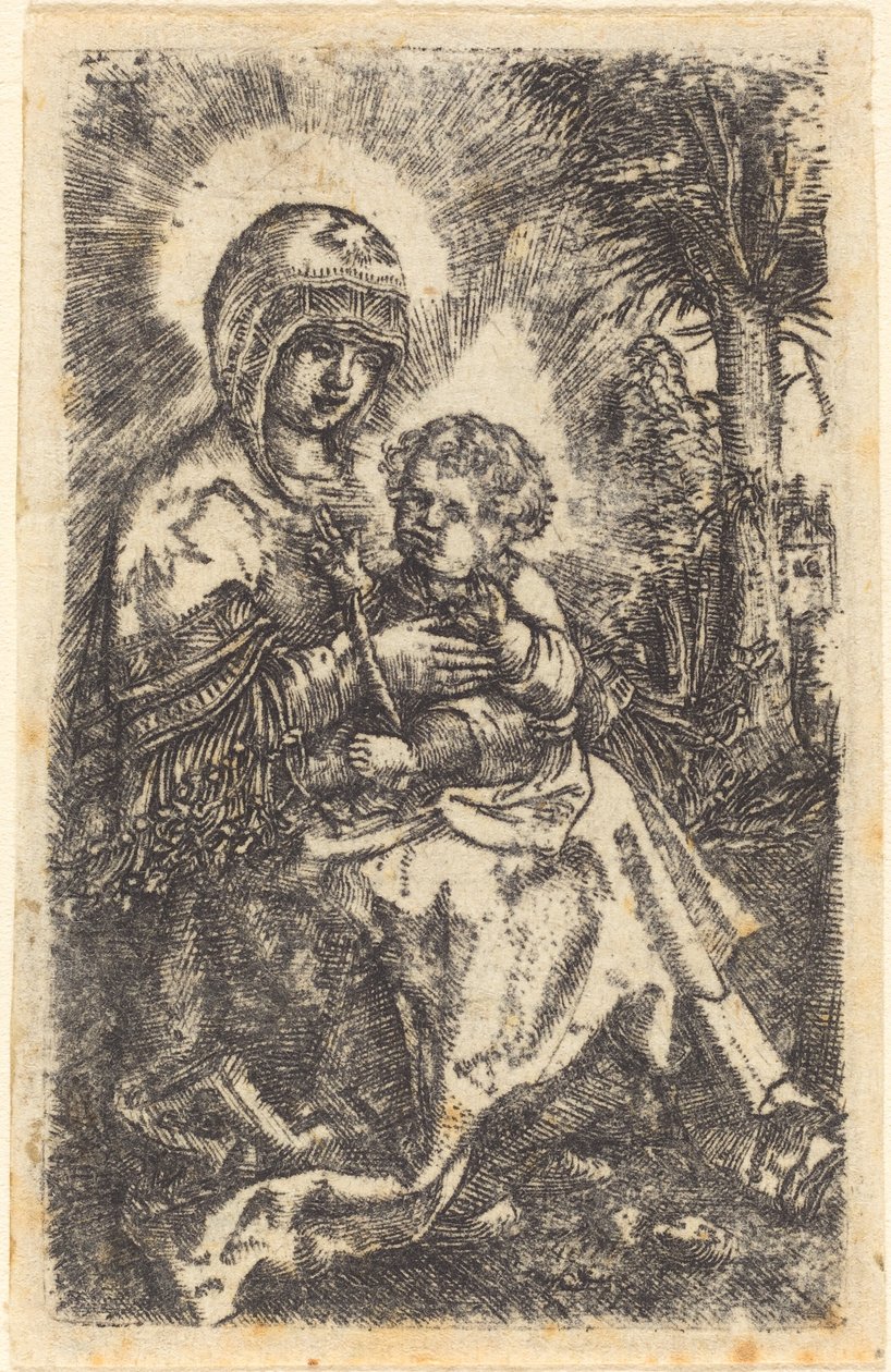 "Krásná panna" z Ratisbonu v krajině od Albrecht Altdorfer