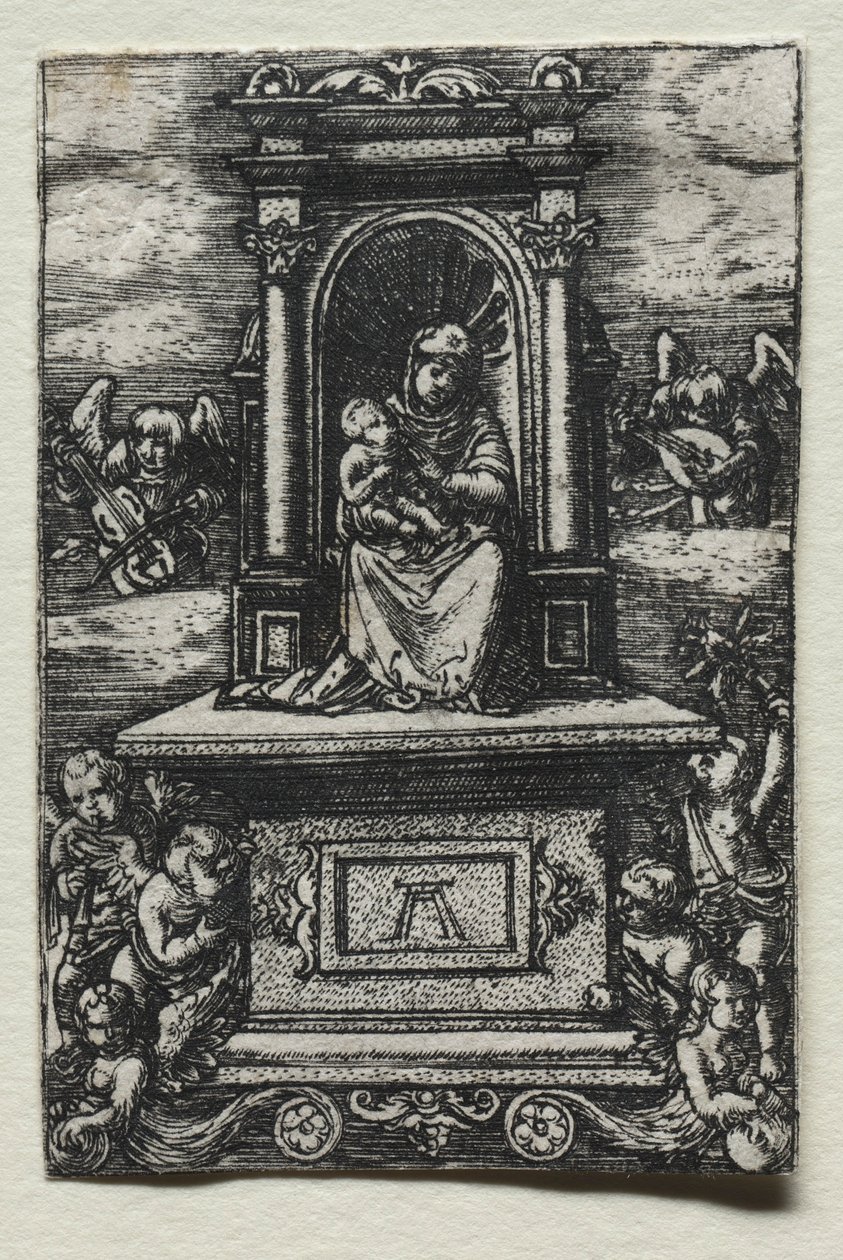 Krásná Panna Ratisbonská na oltáři, brzy po roce 1520. od Albrecht Altdorfer