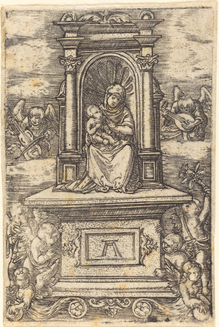Krásná panna z Řezna na oltáři od Albrecht Altdorfer