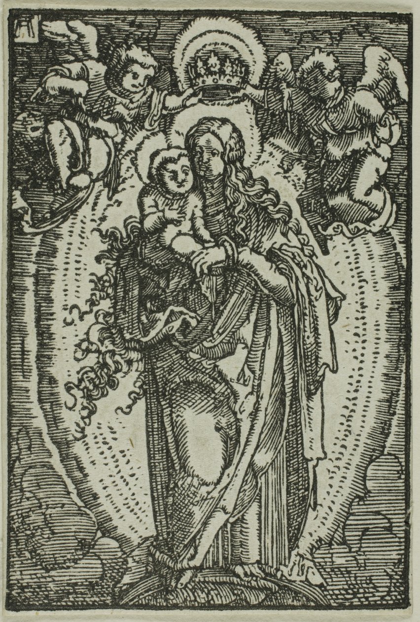 Korunovace Panny Marie, z Pádu a vykoupení člověka od Albrecht Altdorfer