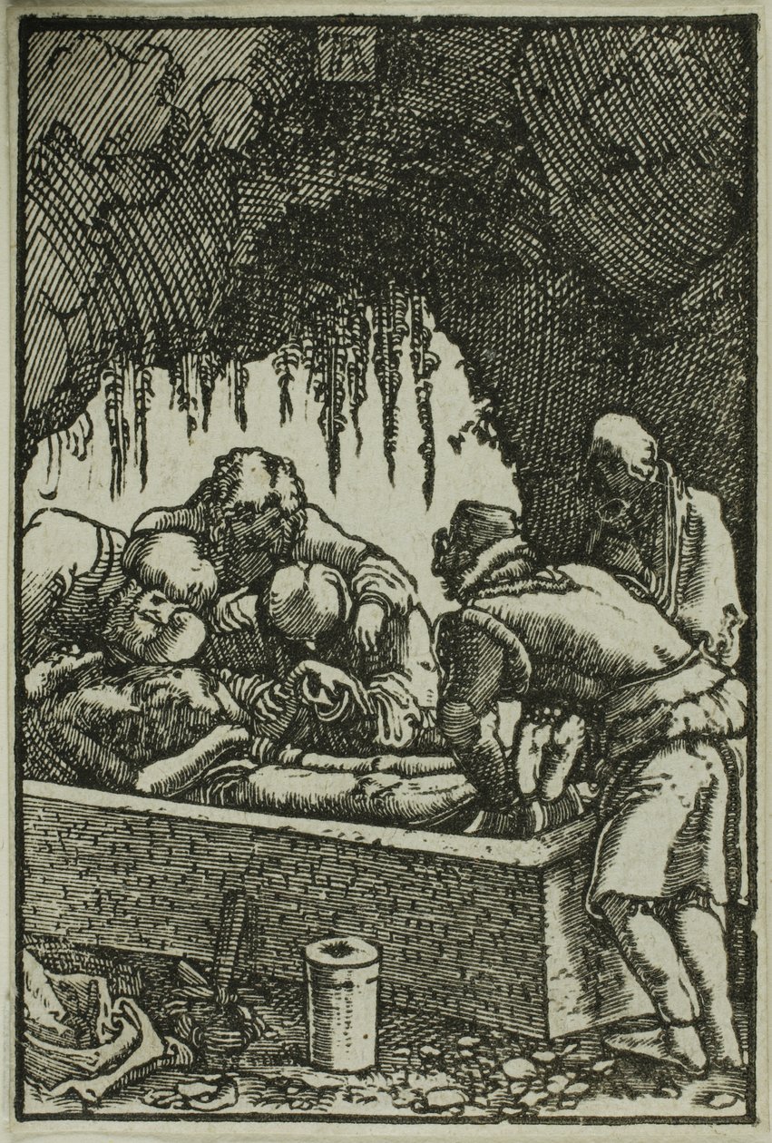 Pohřeb, z Pádu a vykoupení člověka od Albrecht Altdorfer