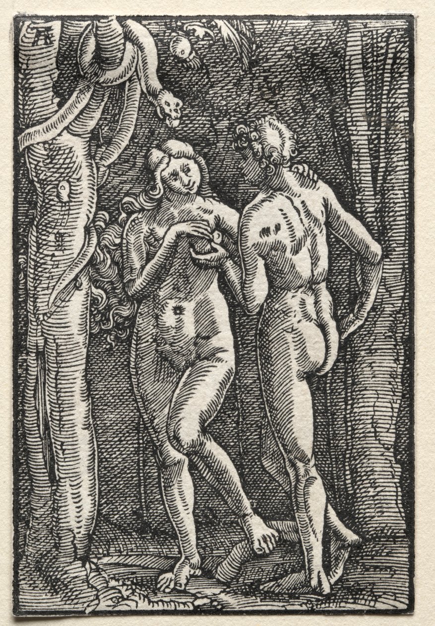 Pád a vykoupení člověka: Adam a Eva jedli zakázané ovoce od Albrecht Altdorfer