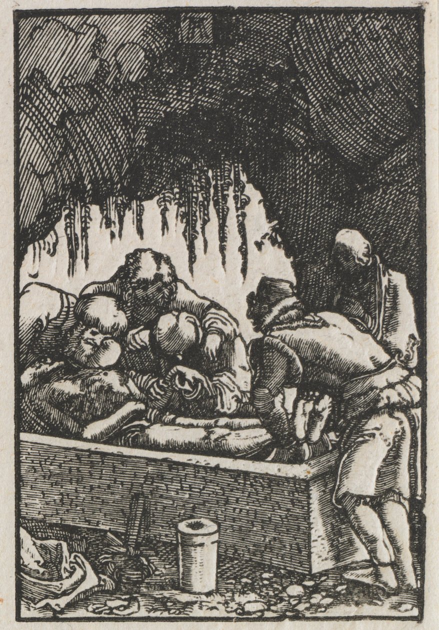 Pád a vykoupení člověka: Pohřeb Krista od Albrecht Altdorfer