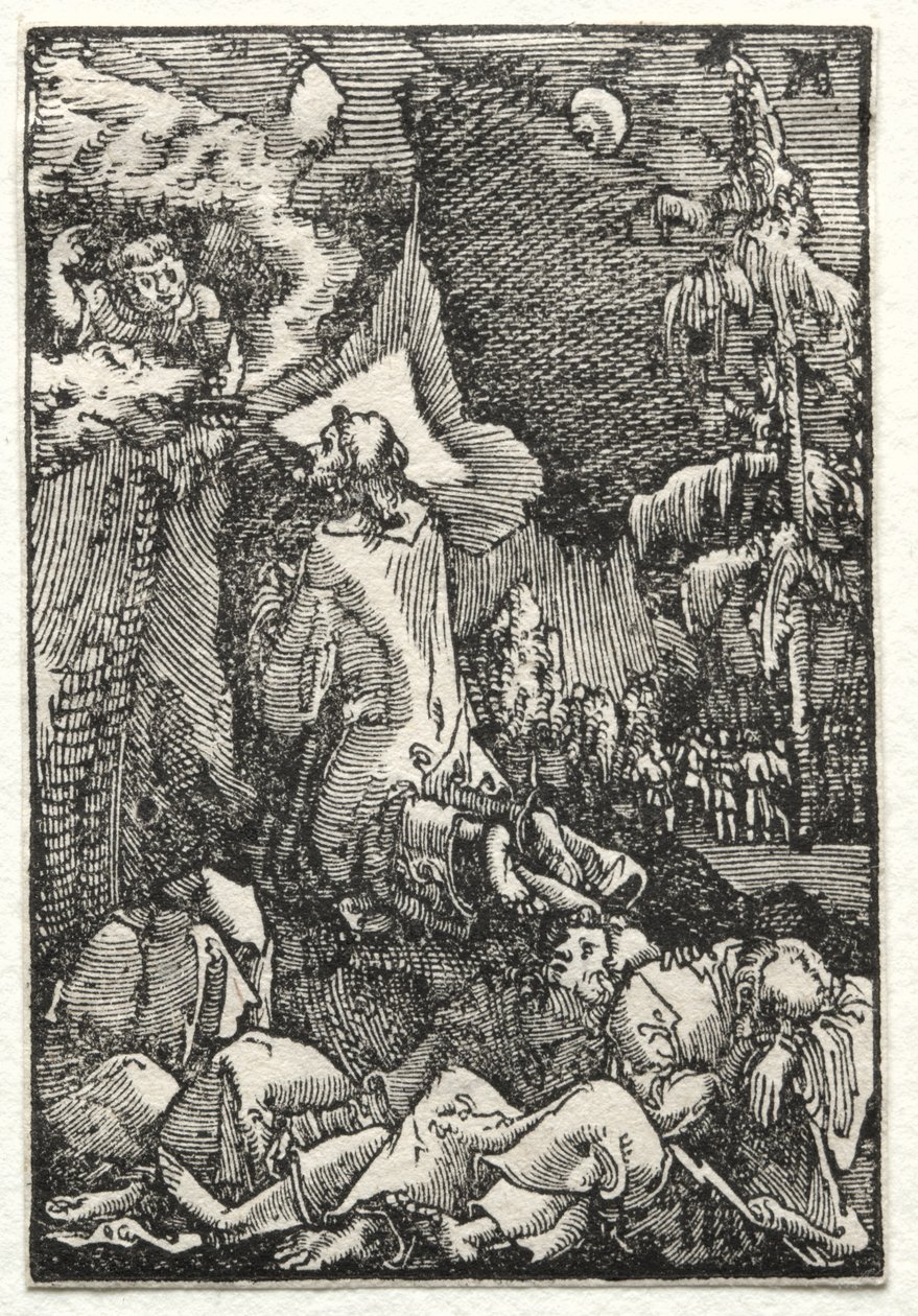 Pád a vykoupení člověka: Chirst na Olivové hoře od Albrecht Altdorfer