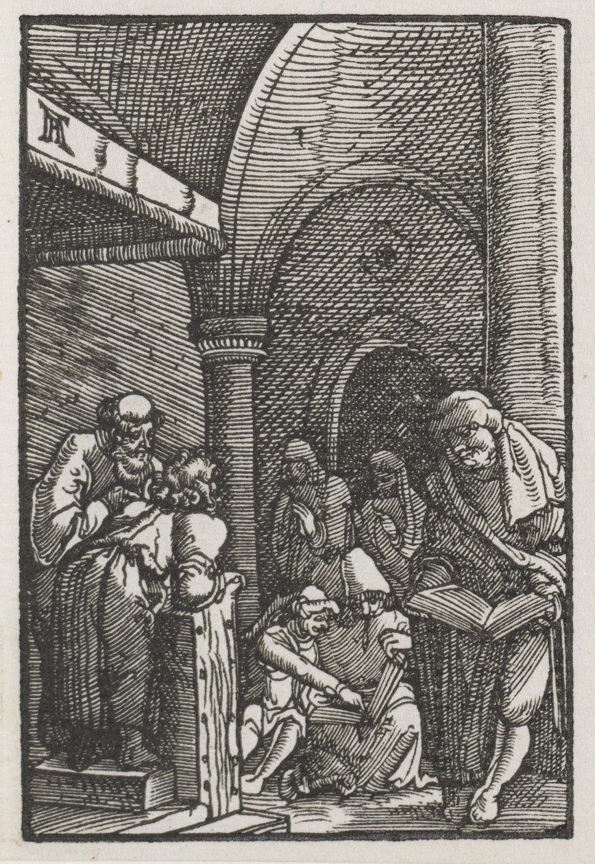 Pád a vykoupení člověka: Kristus spor s lékaři od Albrecht Altdorfer