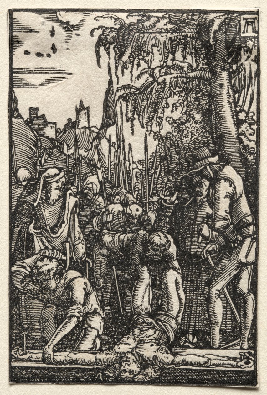 Pád a vykoupení člověka: Kristus přibitý na kříž od Albrecht Altdorfer