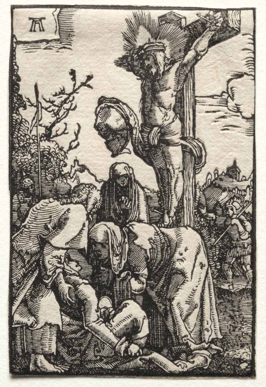 Pád a vykoupení člověka: Kristus na kříži od Albrecht Altdorfer