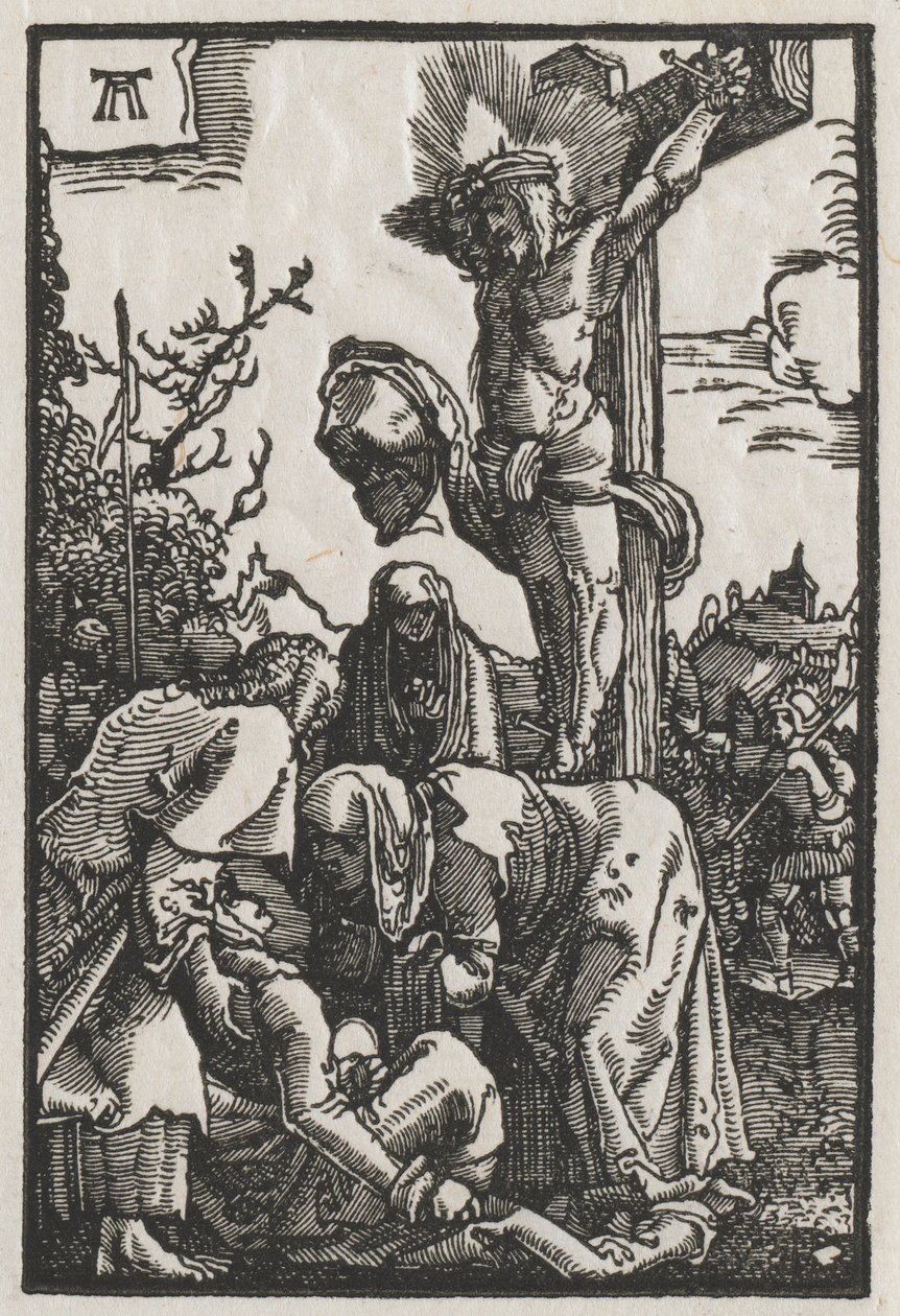 Pád a vykoupení člověka: Kristus na kříži od Albrecht Altdorfer