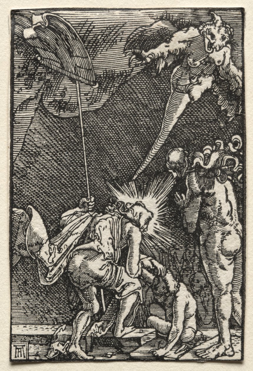 Pád a vykoupení člověka: Sestup do pekla od Albrecht Altdorfer