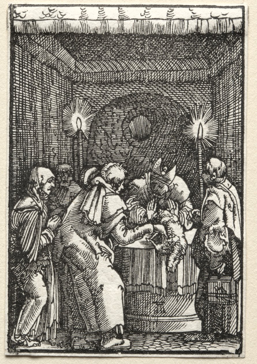 Pád a vykoupení člověka: Joachimova oběť odmítnutá veleknězem od Albrecht Altdorfer