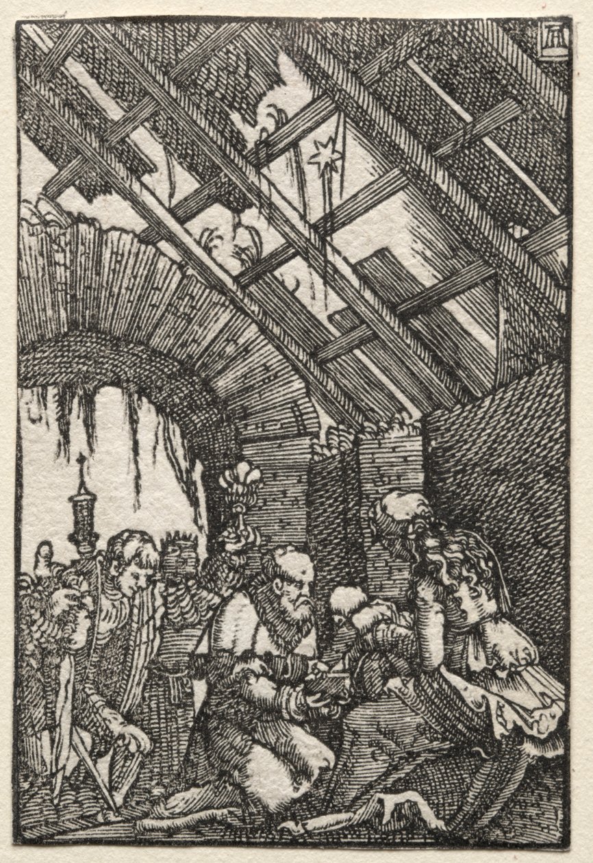 Pád a vykoupení člověka: Klanění tří králů, c. 1515. od Albrecht Altdorfer
