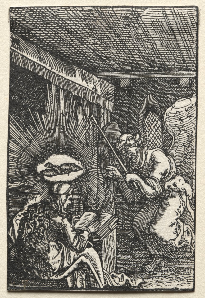 Pád a vykoupení člověka: Zvěstování od Albrecht Altdorfer