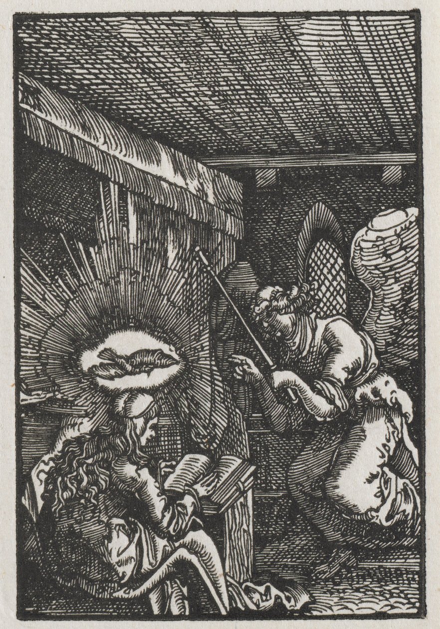 Pád a vykoupení člověka: Zvěstování od Albrecht Altdorfer