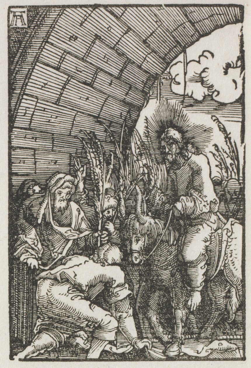 Pád a vykoupení člověka: Vjezd do Jeruzaléma od Albrecht Altdorfer