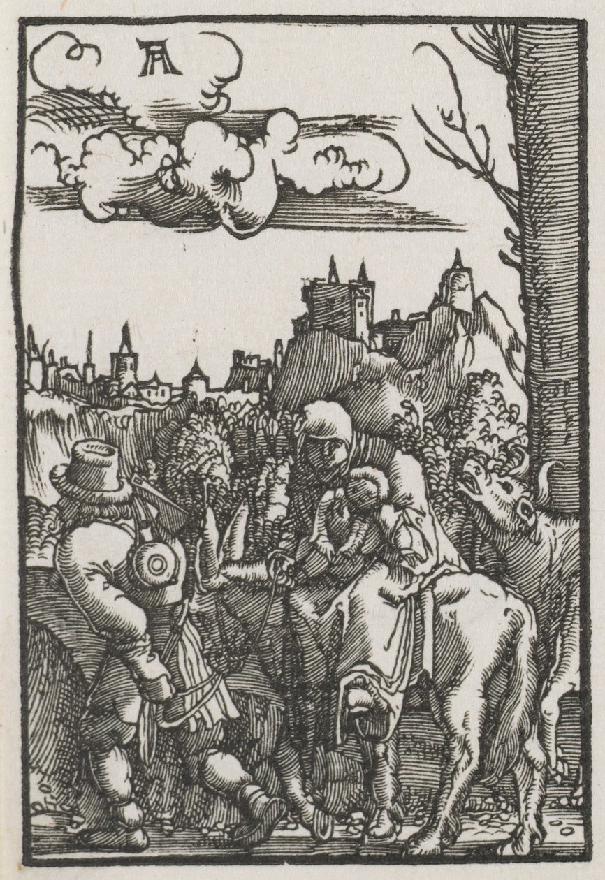 Pád a vykoupení člověka: Útěk do Egypta od Albrecht Altdorfer