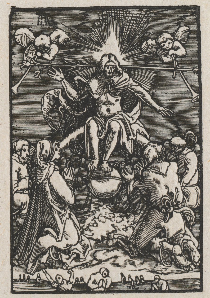 Pád a vykoupení člověka: Poslední soud od Albrecht Altdorfer