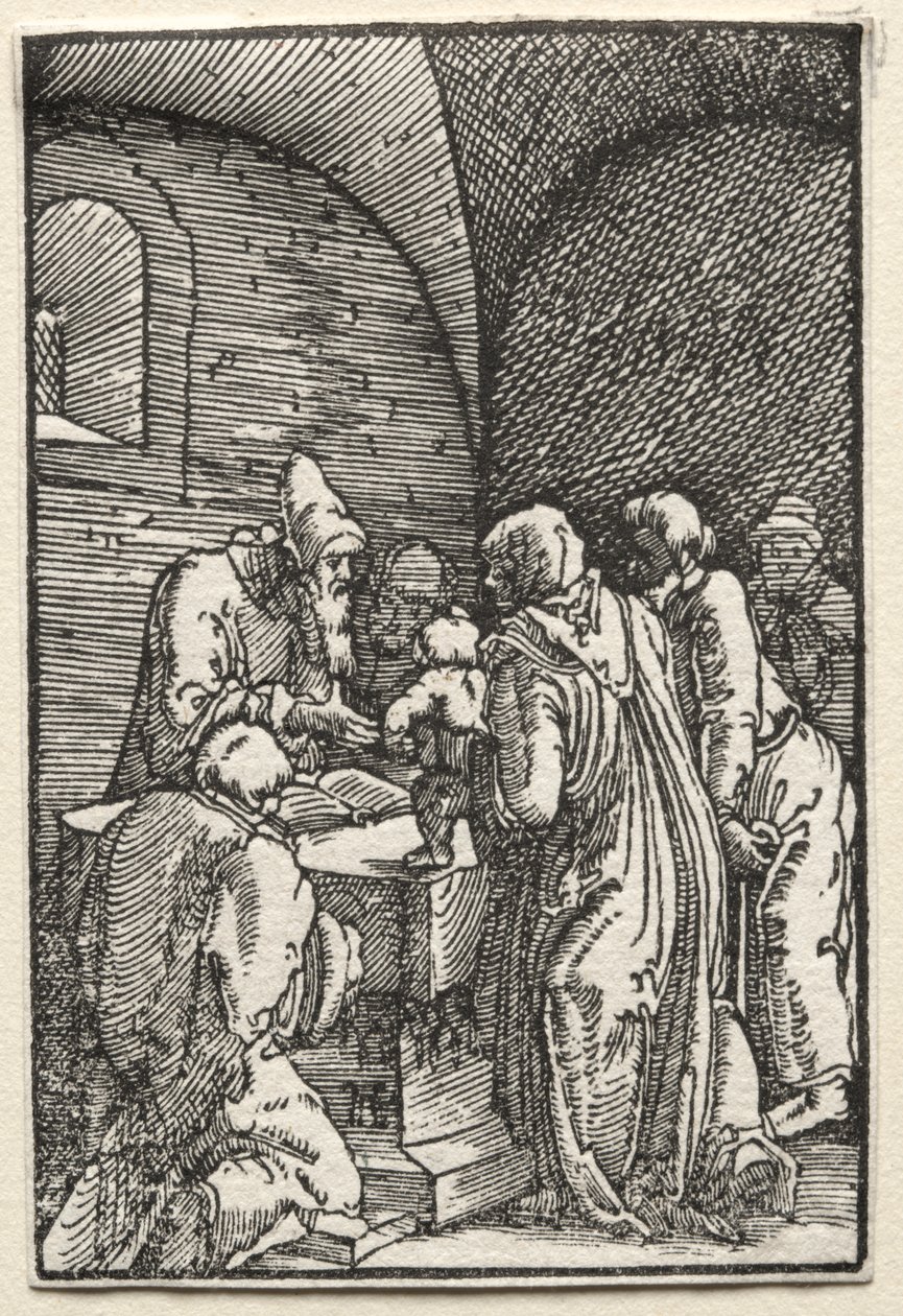 Pád a vykoupení člověka: Představení Krista v chrámu od Albrecht Altdorfer