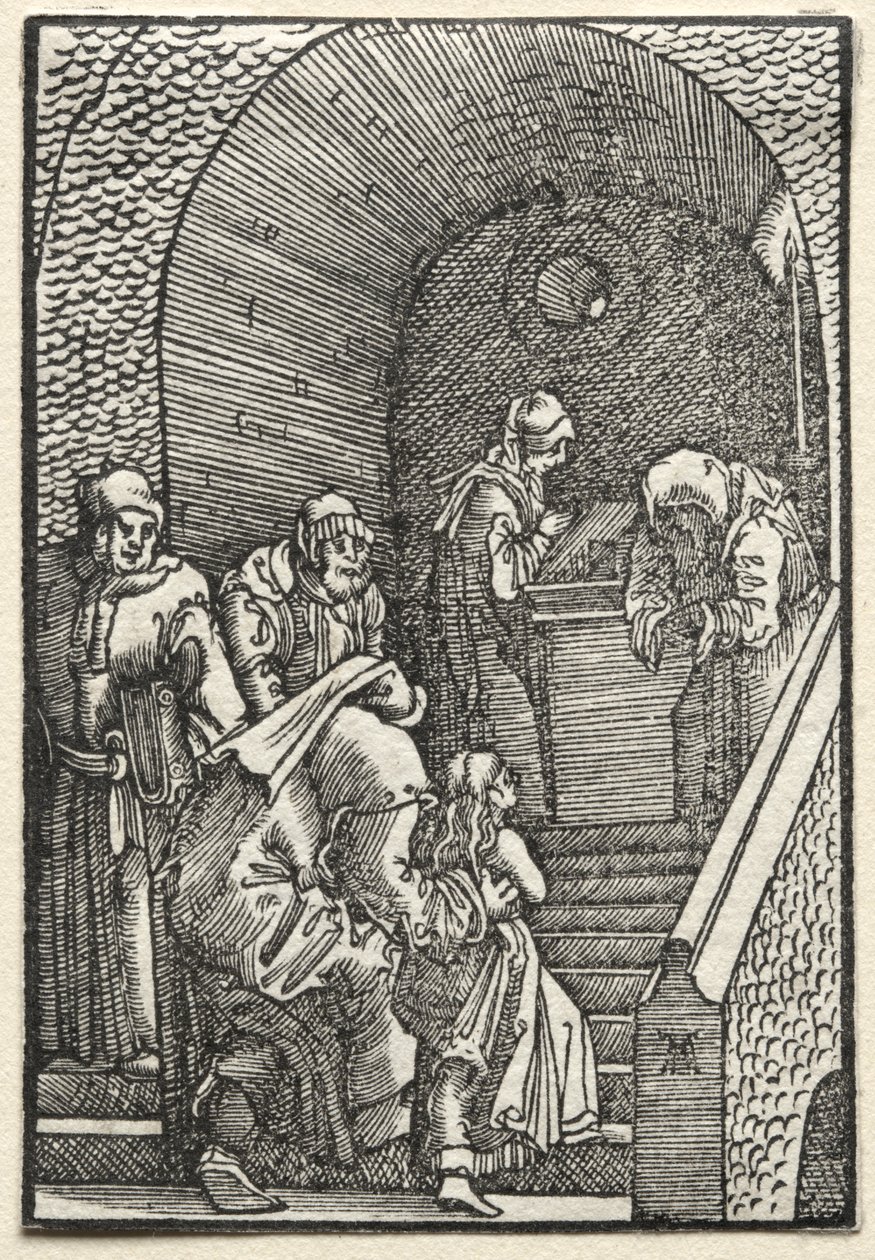 Pád a vykoupení člověka: Uvedení Panny Marie do chrámu od Albrecht Altdorfer