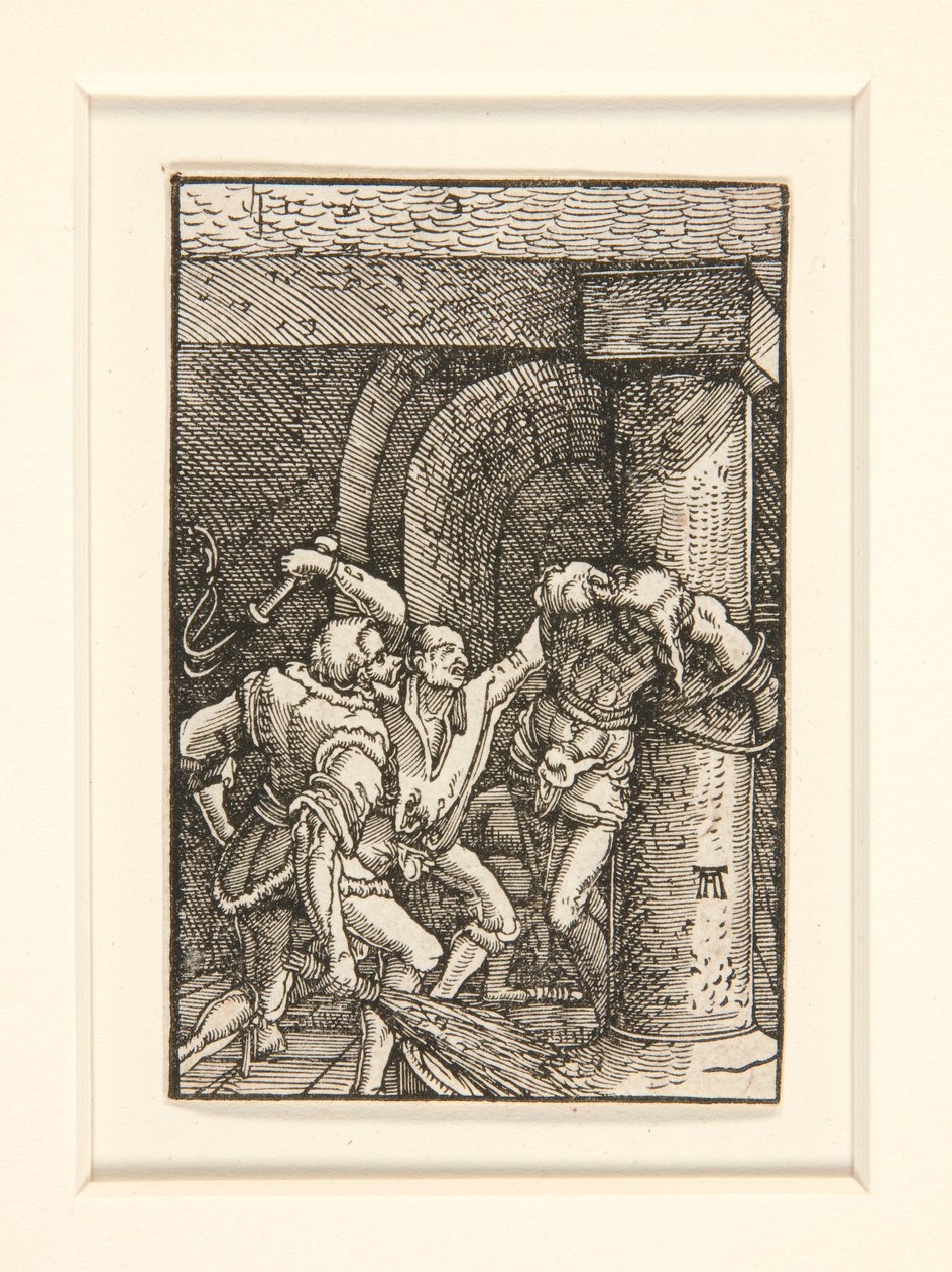 Bičování ze série Pád a Vykoupení člověka od Albrecht Altdorfer