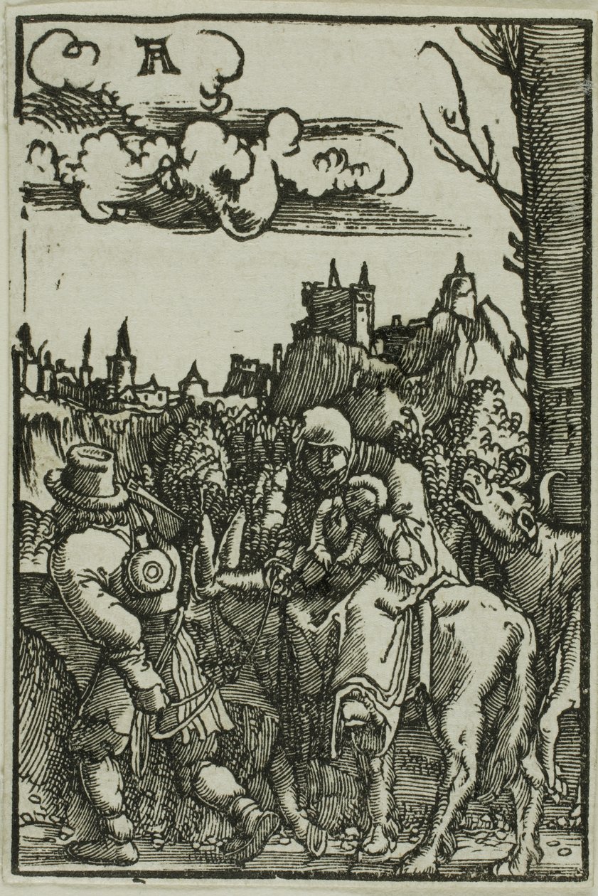 Útěk do Egypta, z Pádu a vykoupení člověka od Albrecht Altdorfer