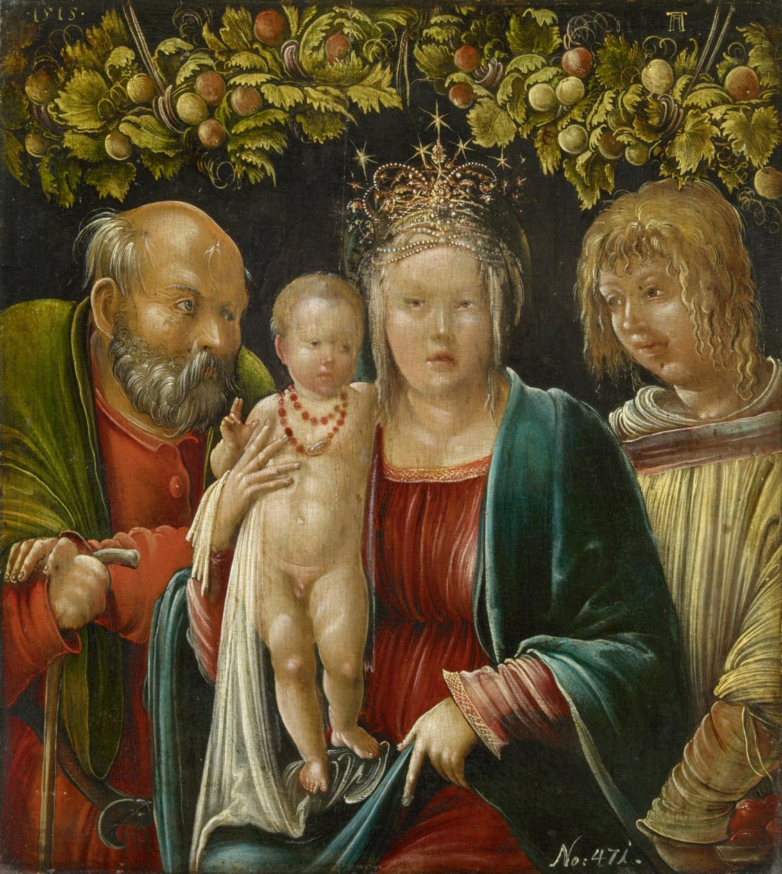 Svatá rodina se svatým Agapitem, 1515 od Albrecht Altdorfer
