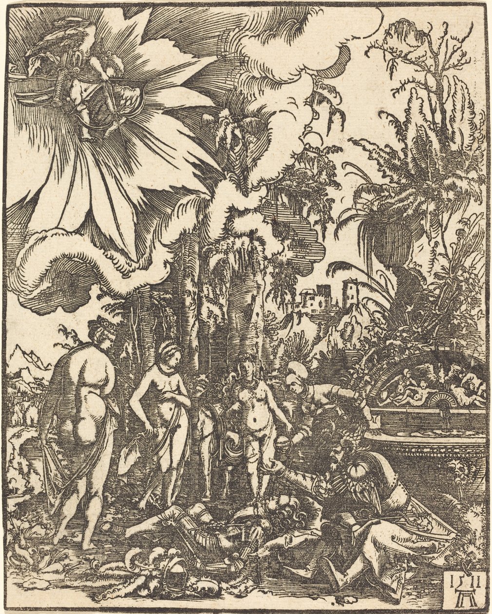 Soud z Paříže od Albrecht Altdorfer