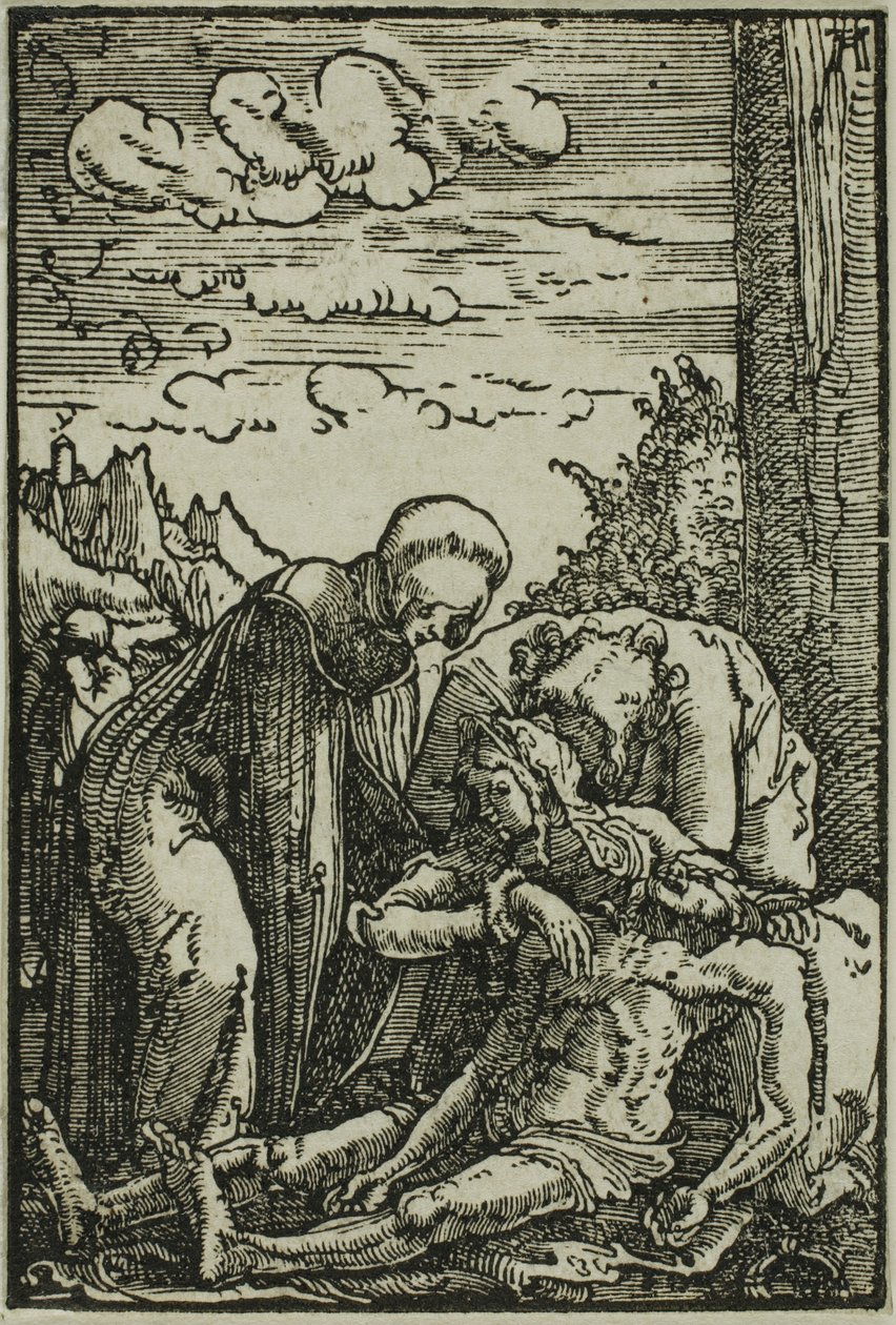 Oplakávání Panny, z Pádu a vykoupení člověka od Albrecht Altdorfer