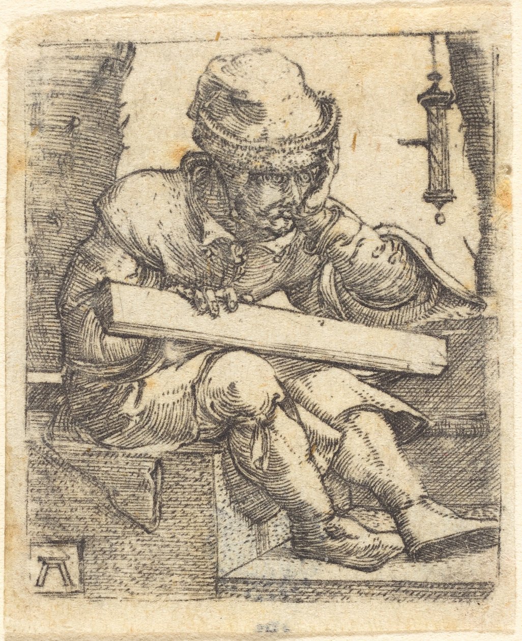 Zamyšlený tesař od Albrecht Altdorfer