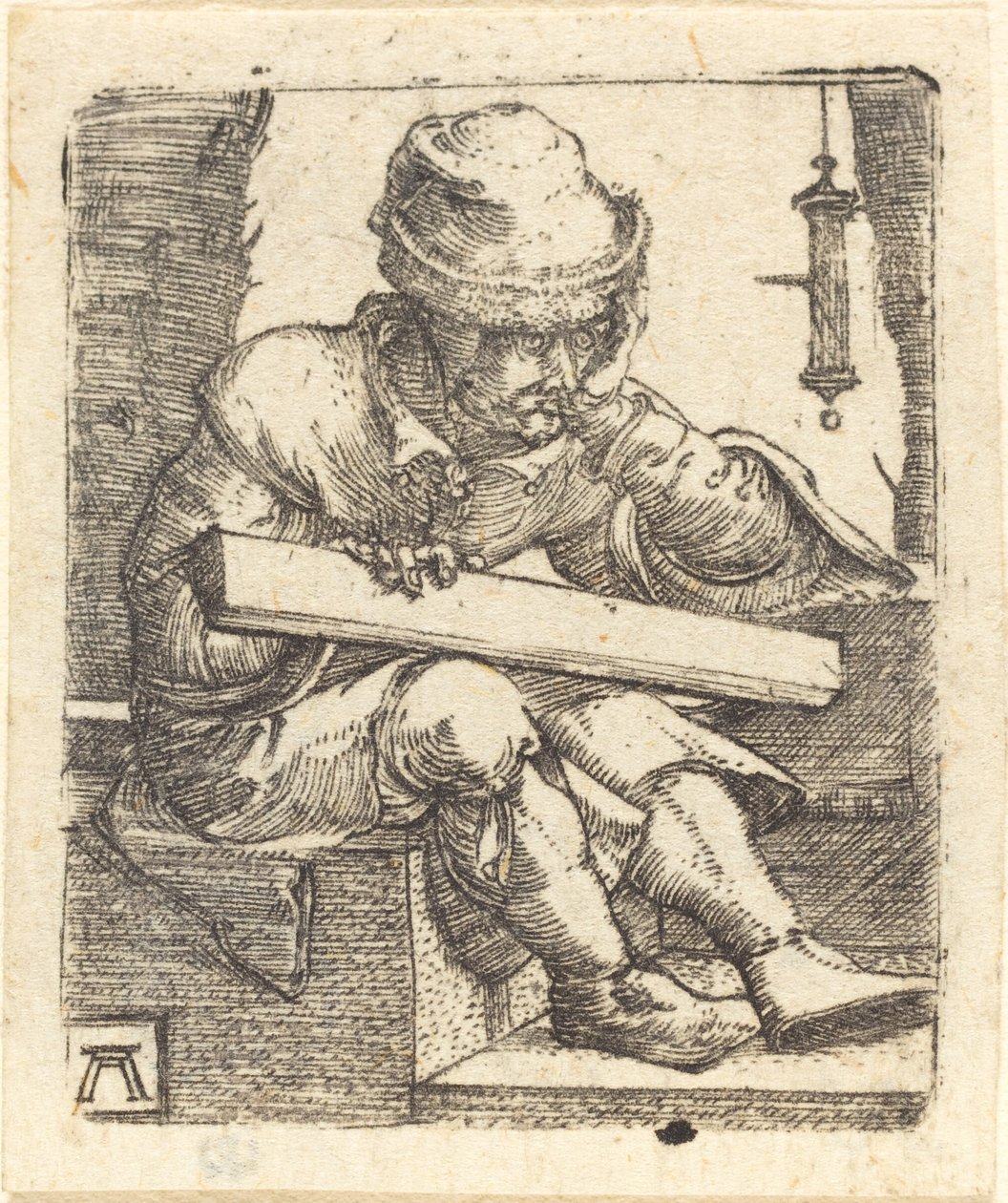 Zamyšlený tesař od Albrecht Altdorfer