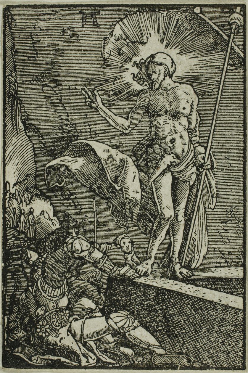 Vzkříšení, z Pádu a vykoupení člověka od Albrecht Altdorfer