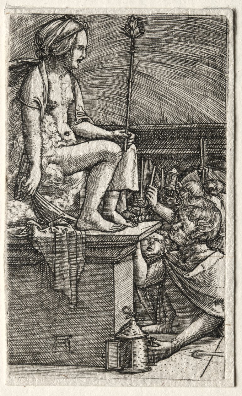 Římská kurtizána aneb Pomsta čaroděje Vergilia, 1520-1526. od Albrecht Altdorfer