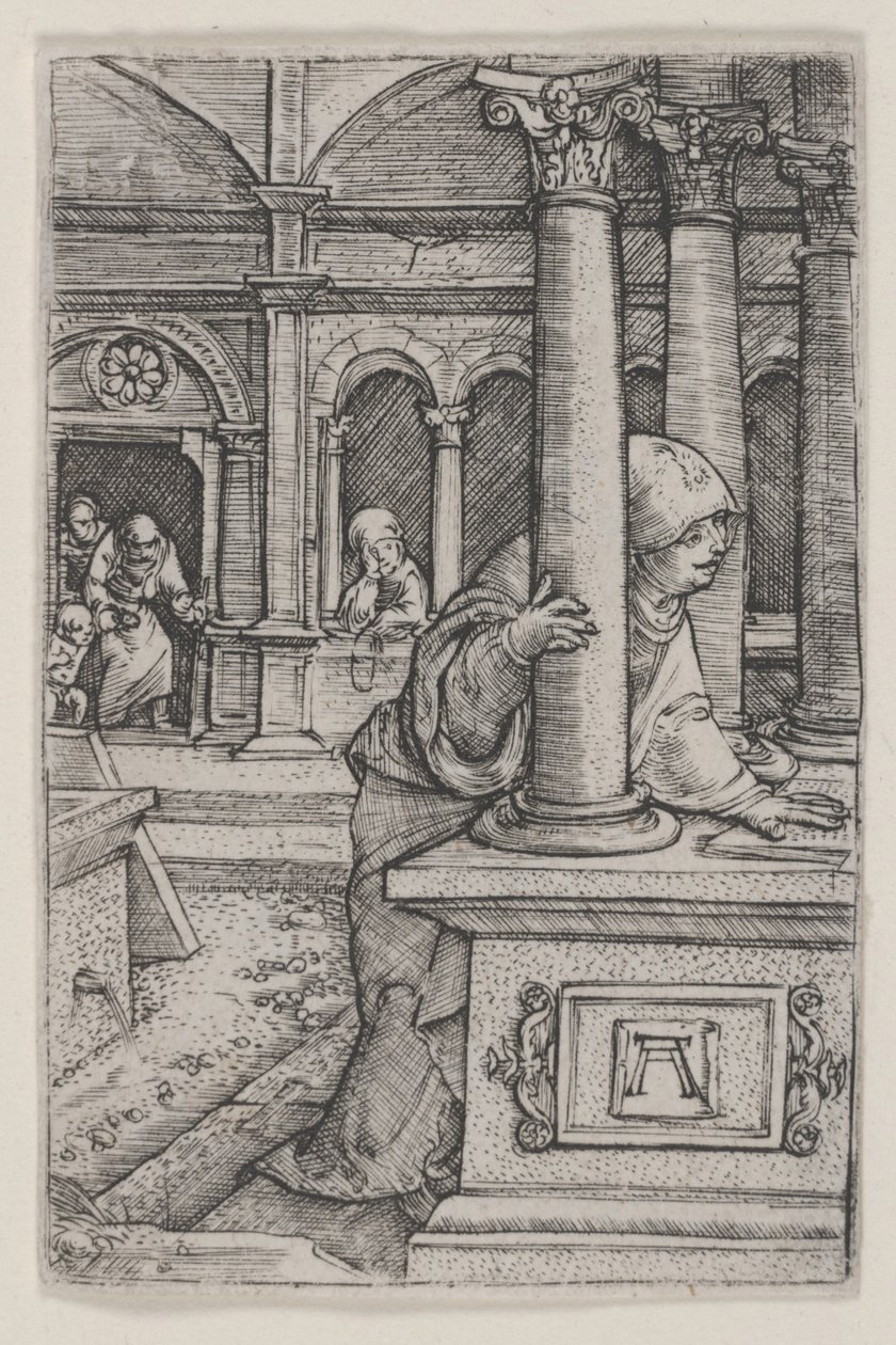 Panna hledá Ježíše v chrámu od Albrecht Altdorfer