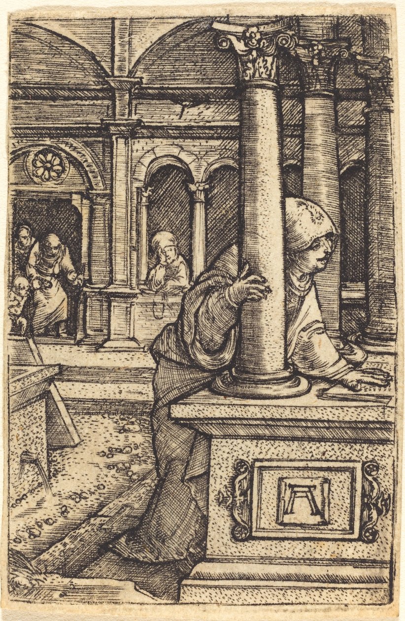 Panna hledá Ježíše v chrámu od Albrecht Altdorfer