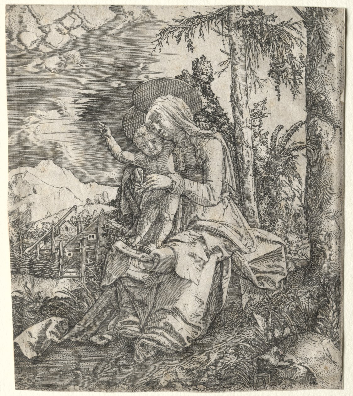 Panna v krajině od Albrecht Altdorfer