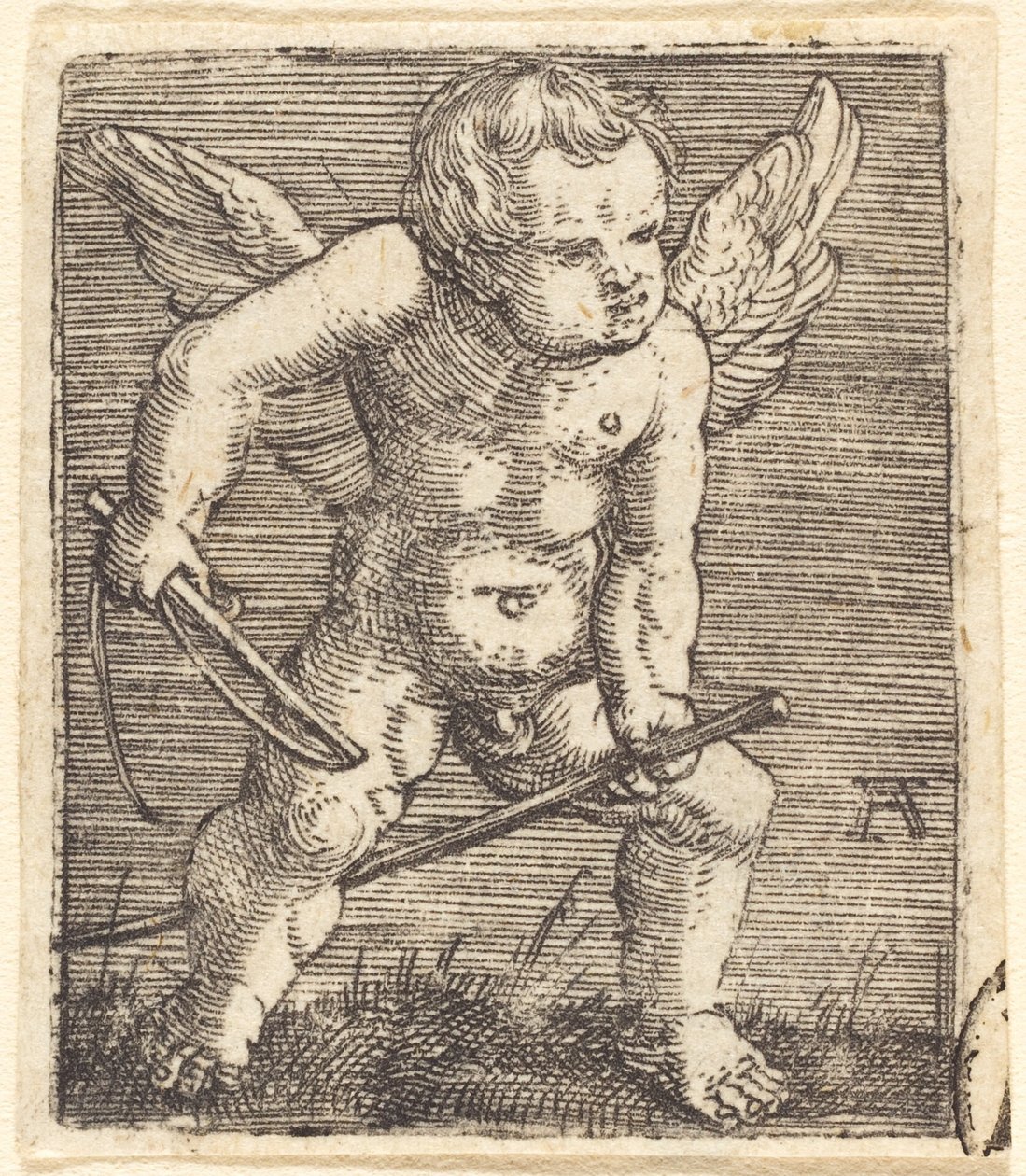 Okřídlený Genii s Hobby koněm a bičem od Albrecht Altdorfer