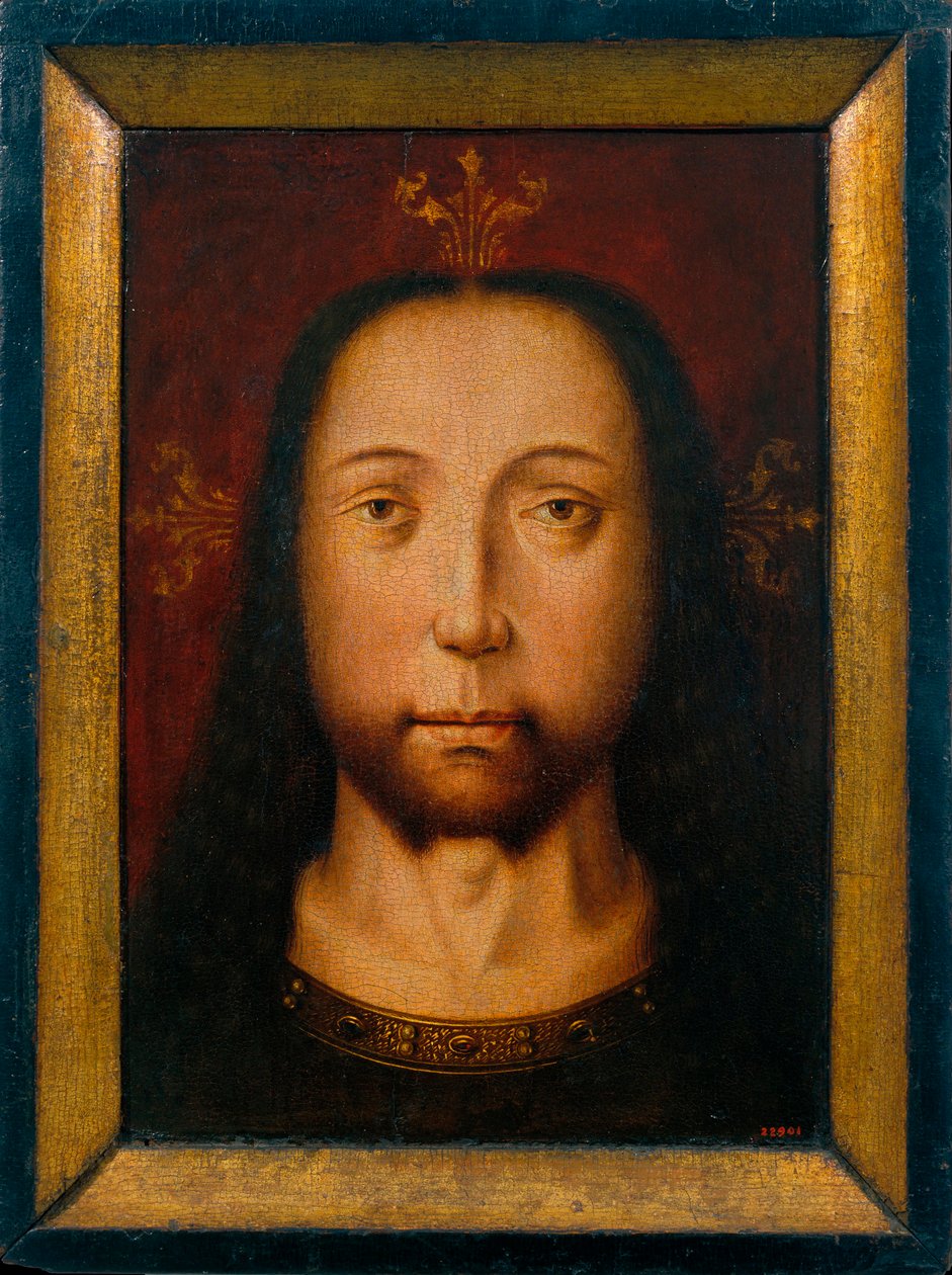 La sainte face - Svatá tvář - Malba od kruhu Bouts, Aelbrecht (Albrecht, c1455-1549), Olej na dřevě c1500 (37,4x28,2cm) - Museu Nacional d