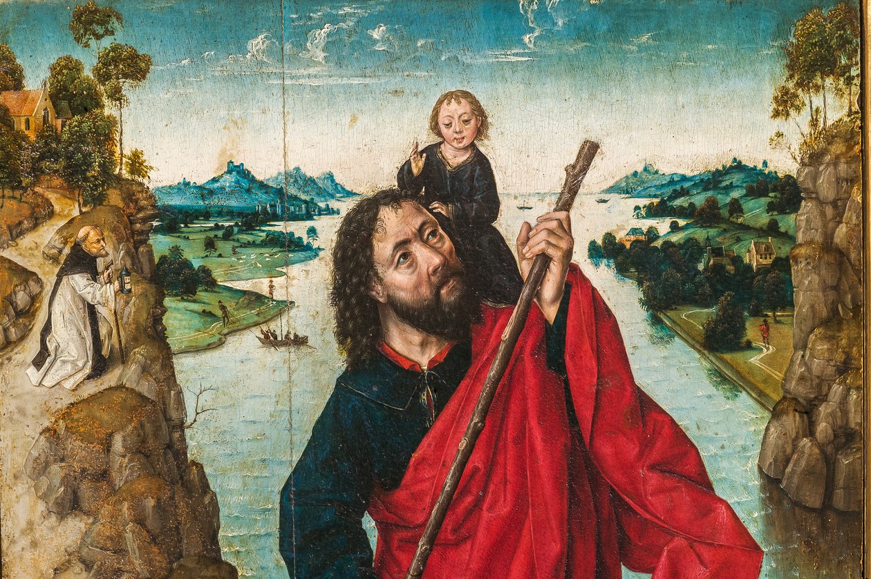 Svatý Kryštof, detail 2384596 od Albrecht Bouts