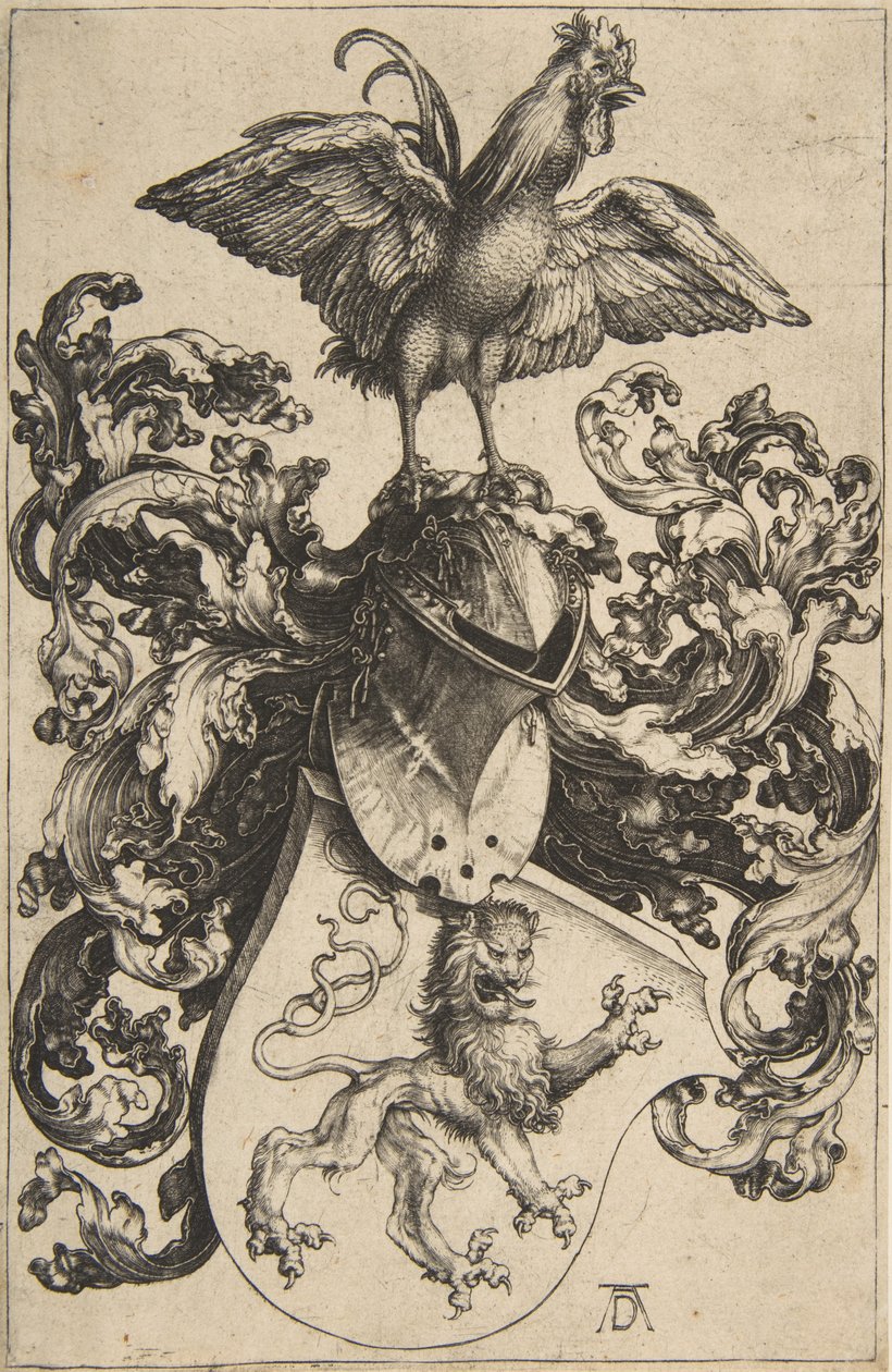 37 Erb se lvem a kohoutem od Albrecht Dürer