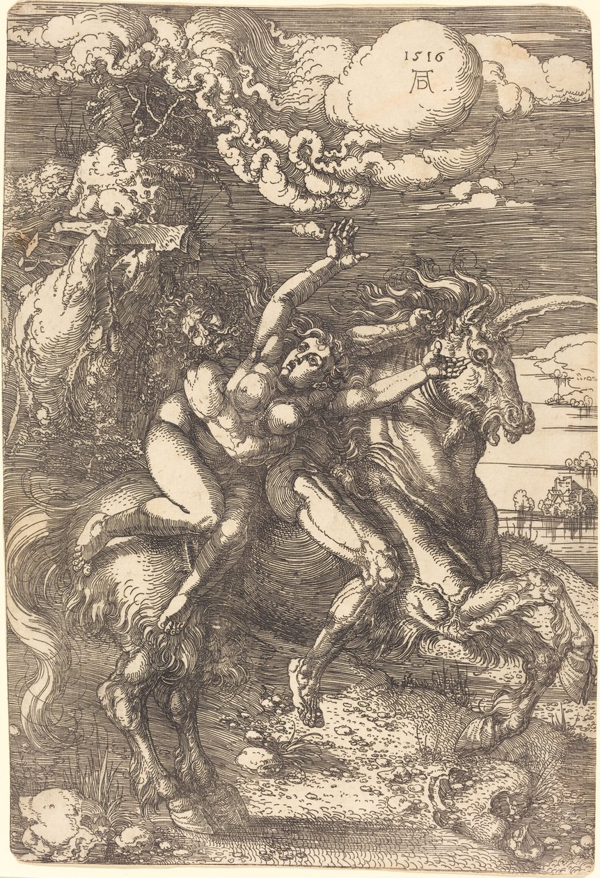 Únos na jednorožce od Albrecht Dürer
