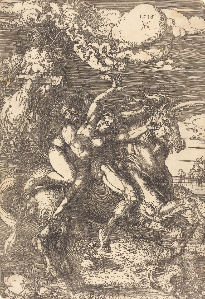 Únos na jednorožci, 1516. od Albrecht Dürer