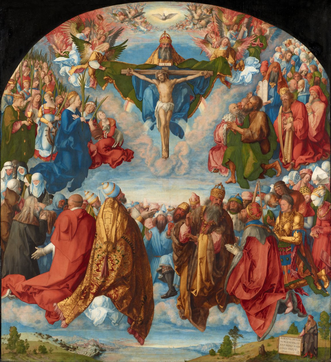 Uctívání Nejsvětější Trojice  od Albrecht Dürer