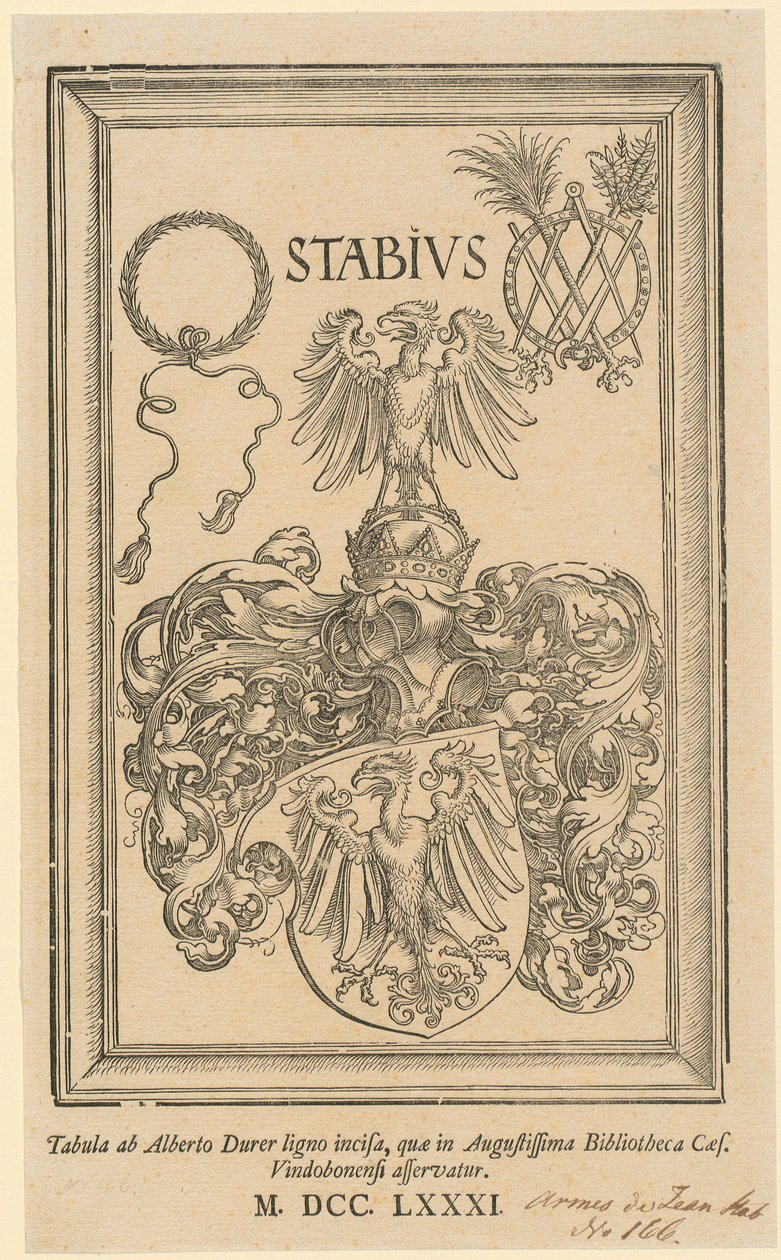 Alegorie s erby říše a města Norimberku od Albrecht Dürer