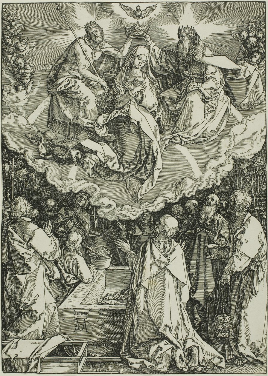 Nanebevzetí a korunovace Panny Marie, ze života Panny Marie od Albrecht Dürer