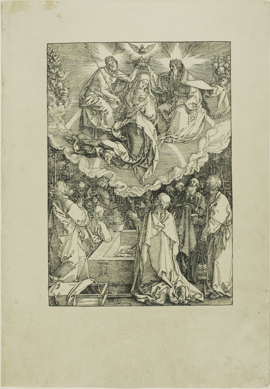 Nanebevzetí a korunovace Panny Marie, ze života Panny Marie od Albrecht Dürer